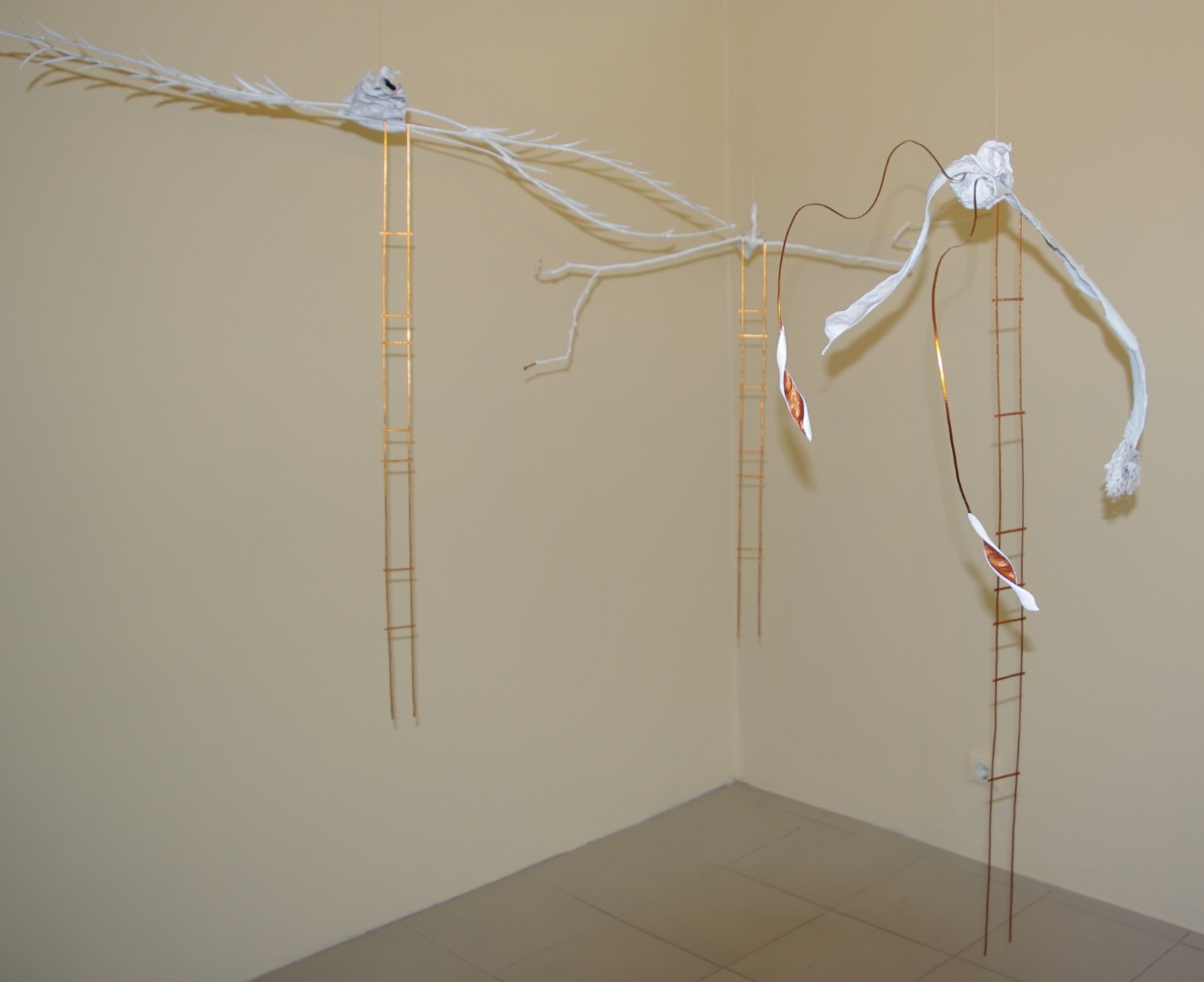 2015<br>each 100 x 100 cm<br>copper, natural materials